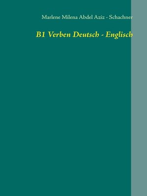 cover image of B1 Verben Deutsch--Englisch